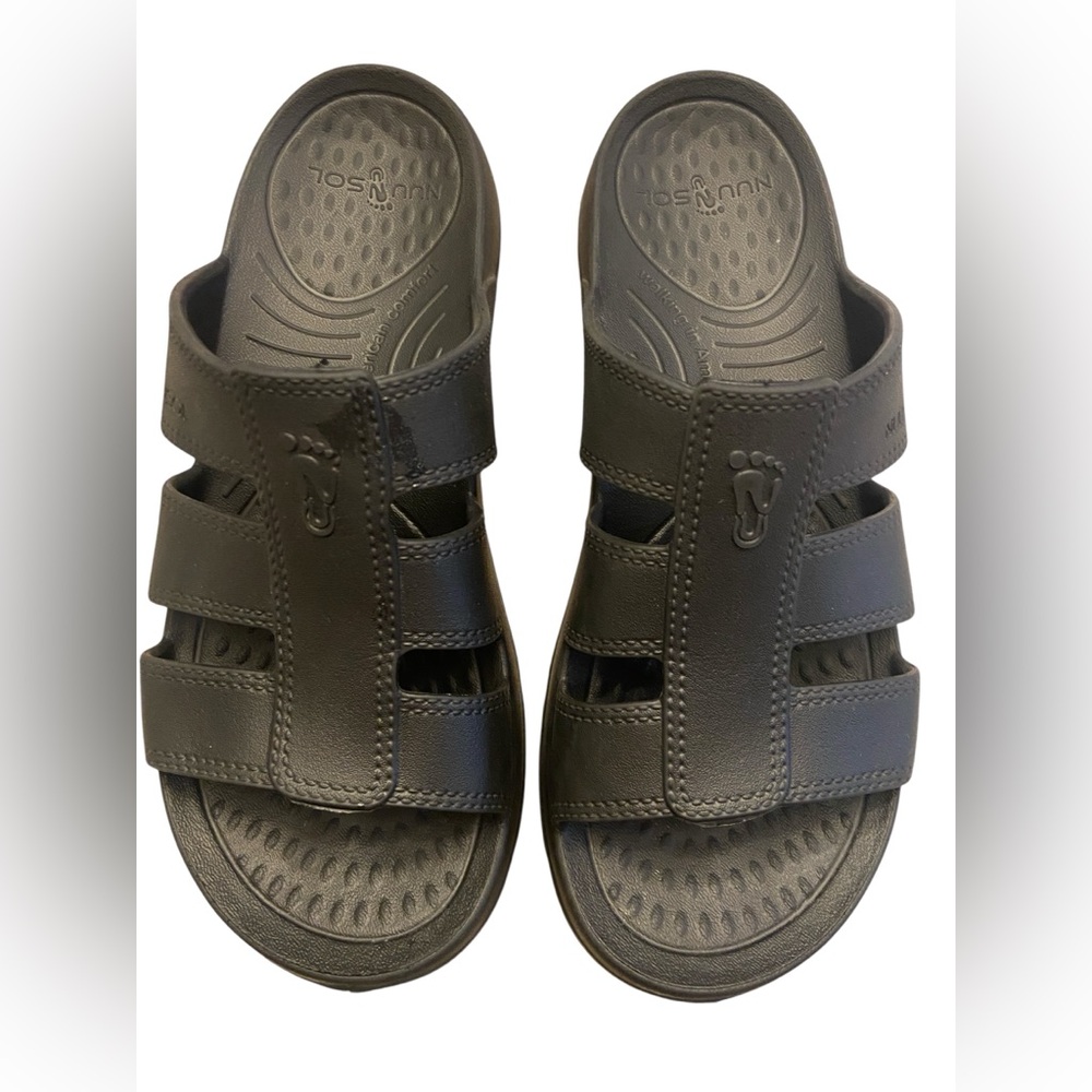 NUUSOL American Comfort”Proudly Made In America” Beach Ready Sandals Size 10.